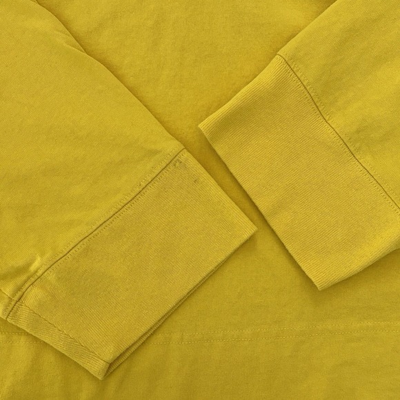 Everlane Rugby Shirt Women's Large Top Marigold Yellow Collar‎ Cotton Polo Boxy - Picture 7 of 12
